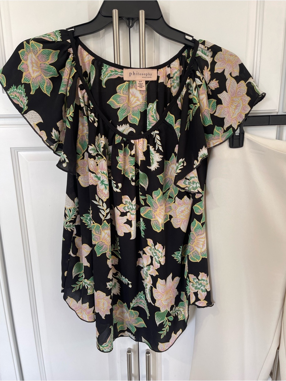 Philosophy small blouse top black cream
